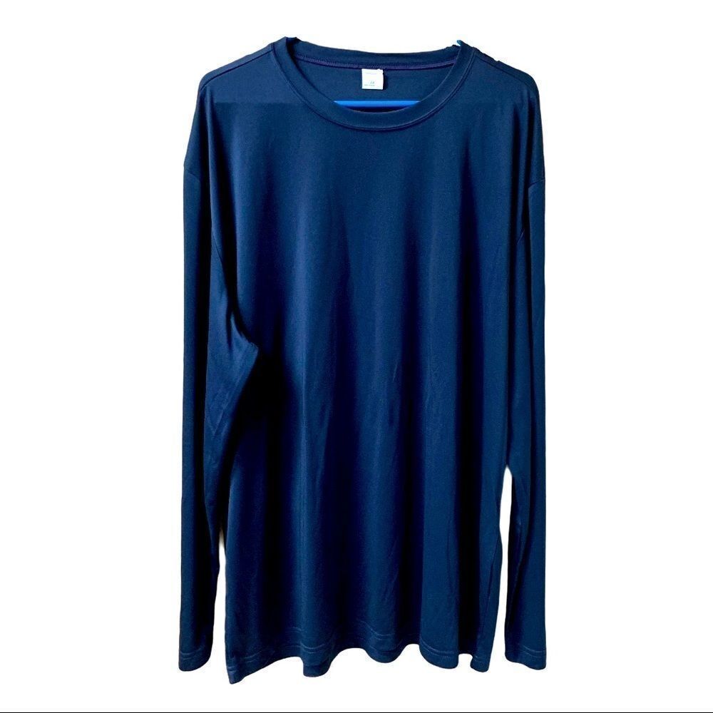 Men’s Navy Plus Size Sports - Tek Shirt